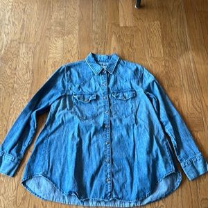 Denim maternity long sleve